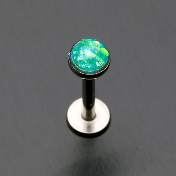 Detail View 1 of Opal Glitter Shower Dome Steel Labret-Teal